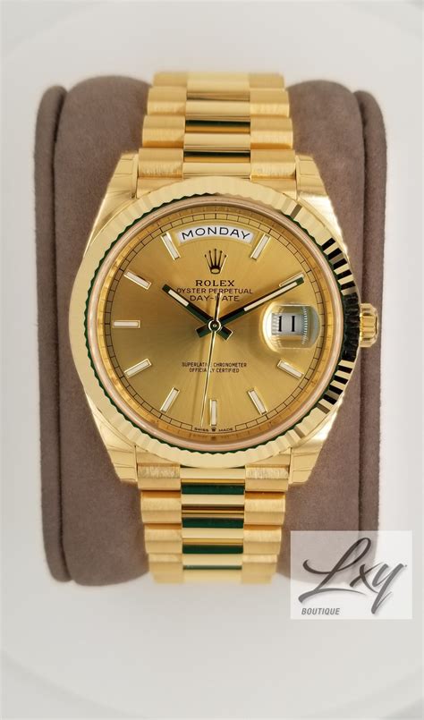 gold rolex day daye|Rolex Day-Date gold 40mm.